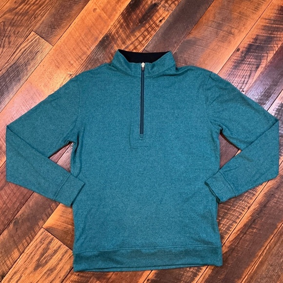 Straight Down Men’s Teal Quarter Zip Pullover Sweatshirt XL Golf Activewear - Picture 1 of 11